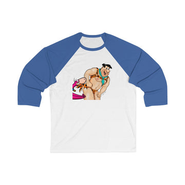 Fred & Dino / Unisex 3\4 Sleeve Baseball Tee